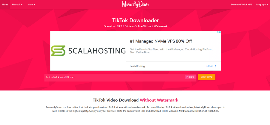 Musicallydown: Watermark Free Tiktok Video and MP3 Songs Downloader